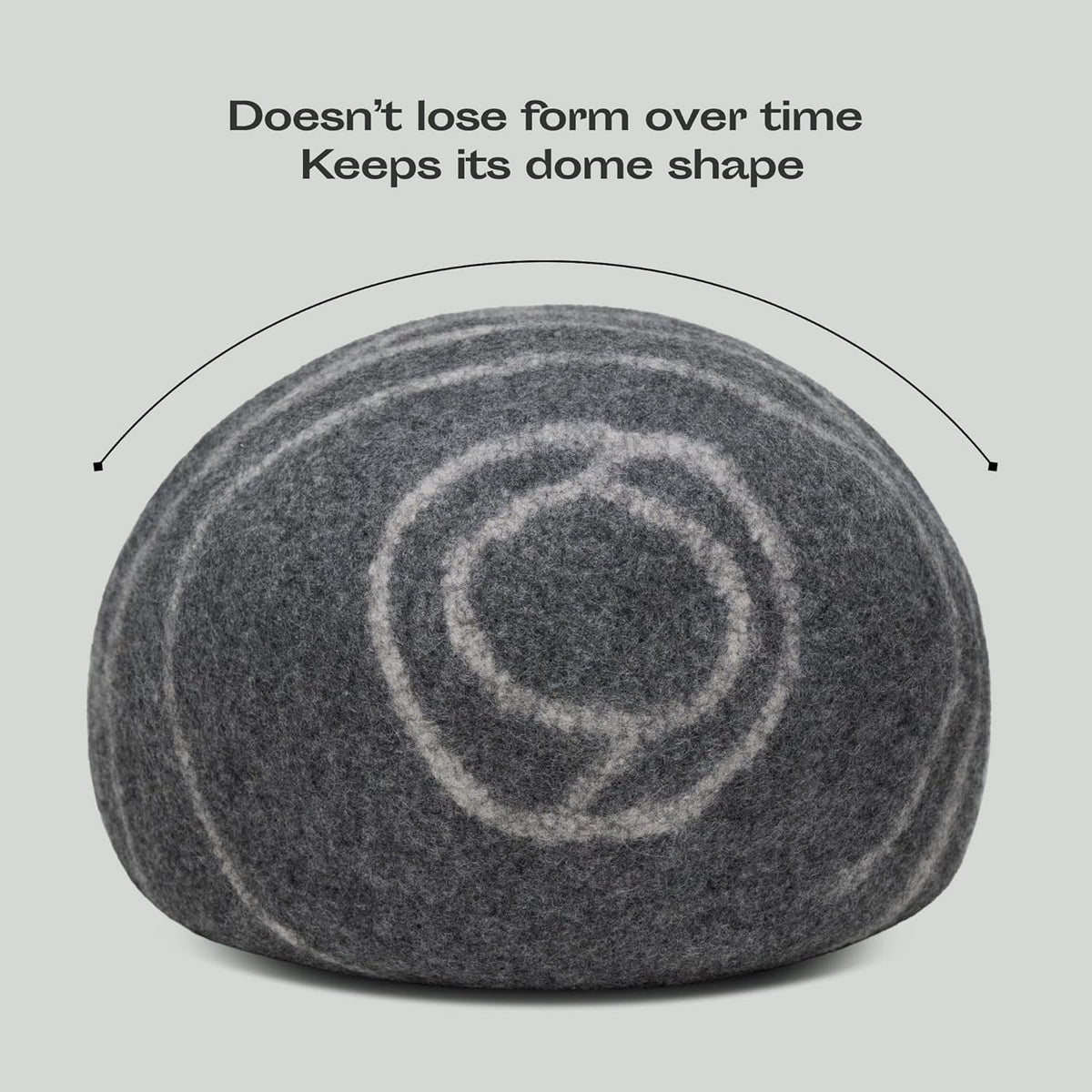 Cat Cave - New Zealand Wool Bed for Indoor Cats (Dark Gray)