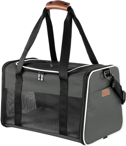 Cat Carrier - Portable Foldable Dog Pet Carrier, Soft-Sided Pet Bag up to 15 Lbs, Airline Approved Travel Puppy Carrier