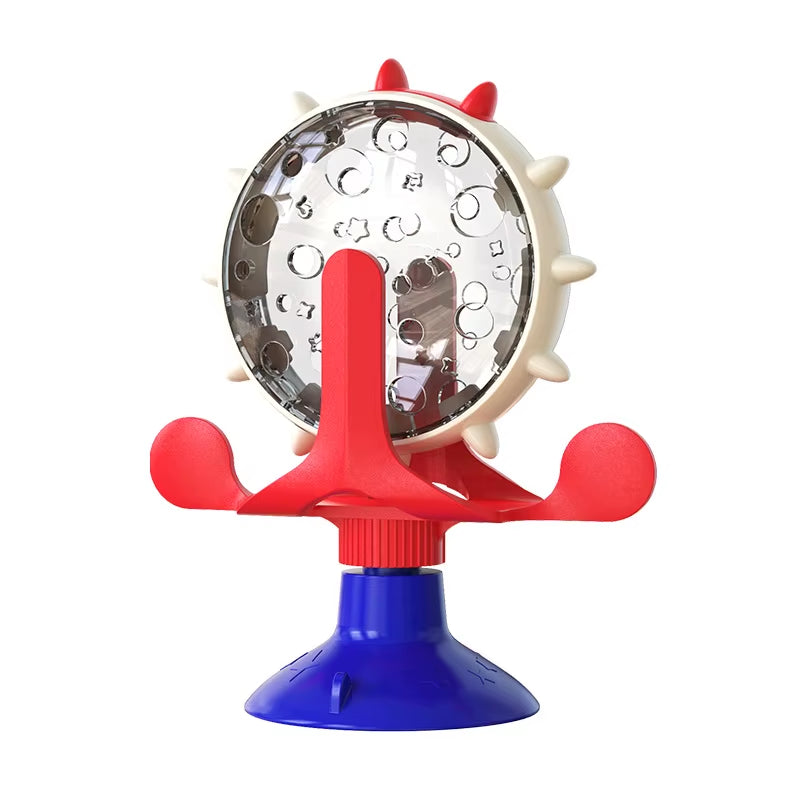 Dog Toys Cat Feeding Interactive Wheel Toys Pet Leaking Food Training Ball Slow Dog Cat Feeder Funny Dog Wheel Interactive Toy